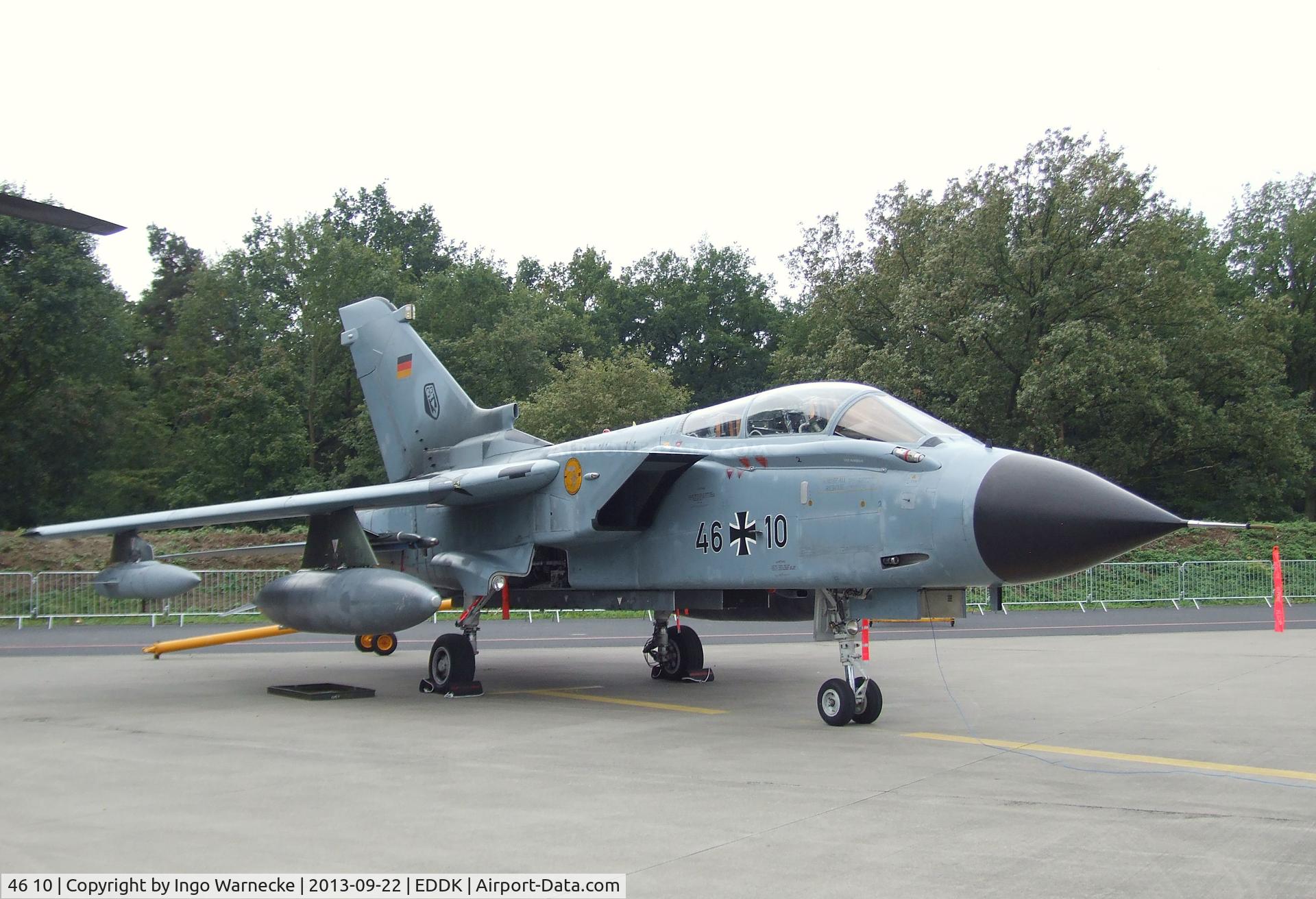 46 10, Panavia Tornado IDS C/N 767/GS243/4310, Panavia Tornado IDS of the German Air Force (Luftwaffe) at the DLR 2013 air and space day on the side of Cologne airport