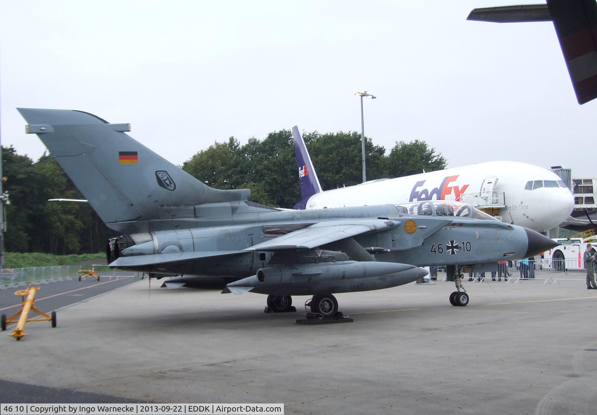 46 10, Panavia Tornado IDS C/N 767/GS243/4310, Panavia Tornado IDS of the German Air Force (Luftwaffe) at the DLR 2013 air and space day on the side of Cologne airport