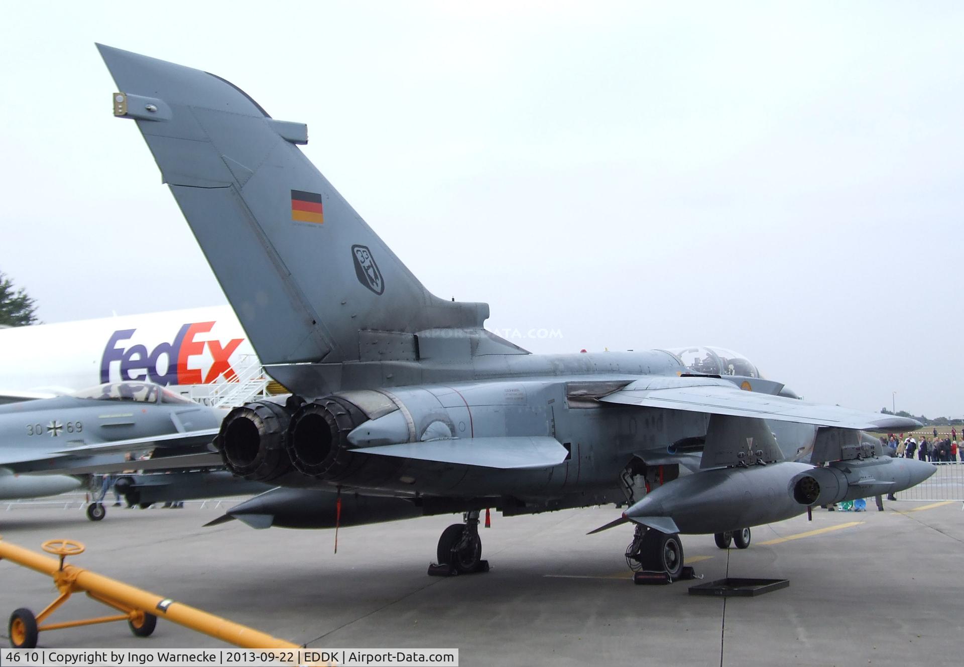46 10, Panavia Tornado IDS C/N 767/GS243/4310, Panavia Tornado IDS of the German Air Force (Luftwaffe) at the DLR 2013 air and space day on the side of Cologne airport