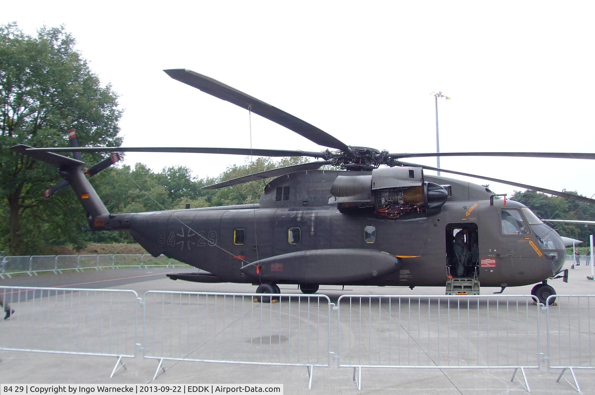 84 29, Sikorsky (VFW-Fokker) CH-53G C/N V65-027, Sikorsky (VFW-Fokker) CH-53G of the German Air Force (Luftwaffe) at the DLR 2013 air and space day on the side of Cologne airport
