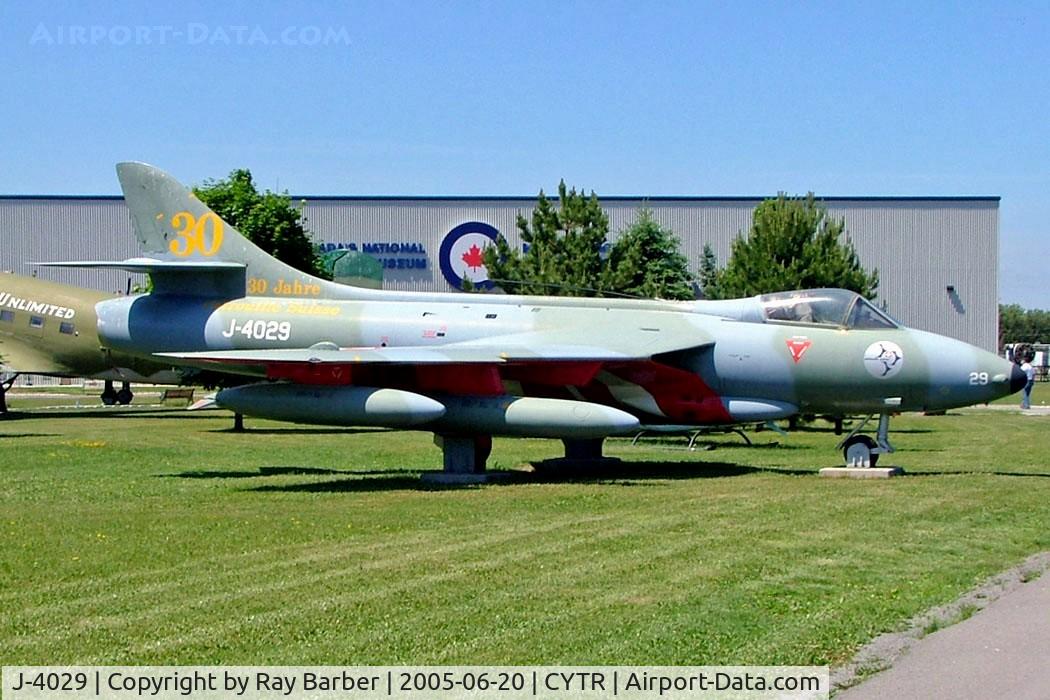 J-4029, Hawker Hunter F.58 C/N 41H-697396, Hawker Hunter F.58 [41H/697396] (Swiss Air Force) Trenton~C 20/06/2005. This is now registered as N336AX and is not preserved.