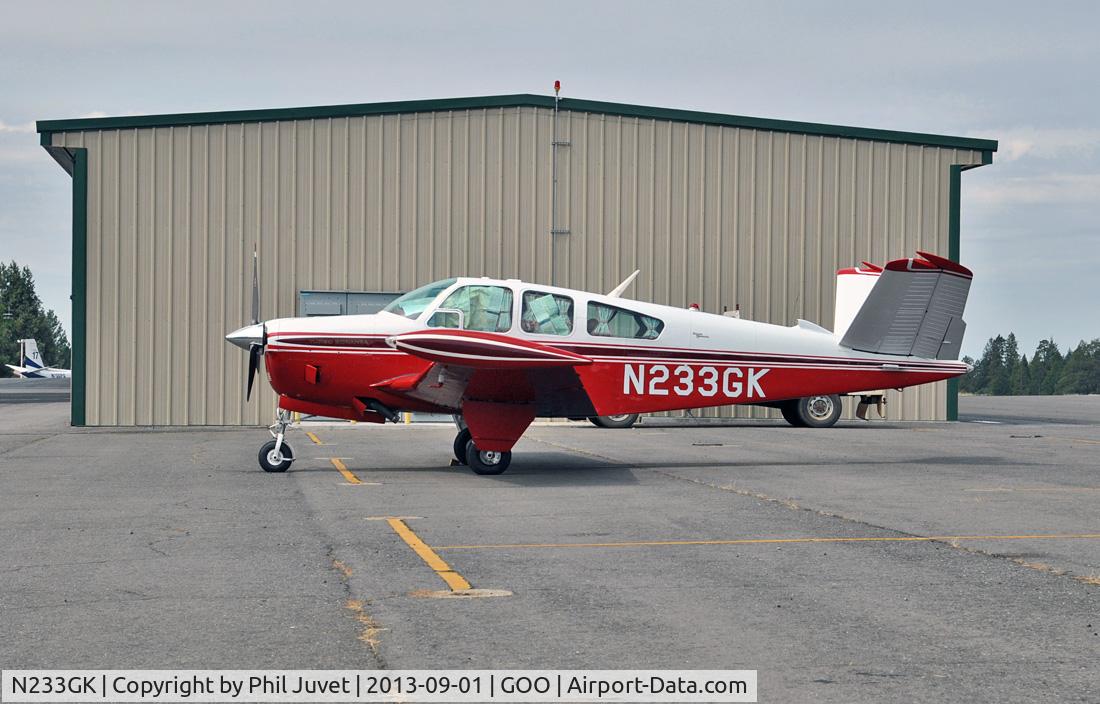 N233GK, 1968 Beech V35A Bonanza C/N D-8777, Parked at Nevada County Airport, Grass Valley, CA.