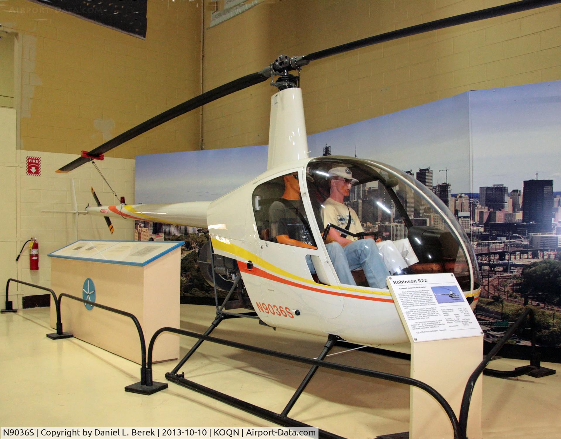 N9036S, 1981 Robinson R22 C/N 0097, Company prototype of this small multipurpose civil helicopter.