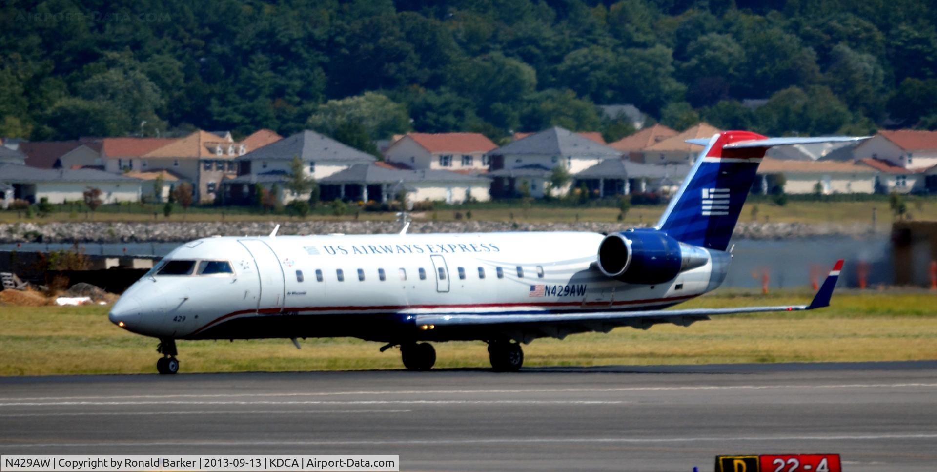 N429AW, 2002 Bombardier CRJ-200LR (CL-600-2B19) C/N 7711, Takeoff National