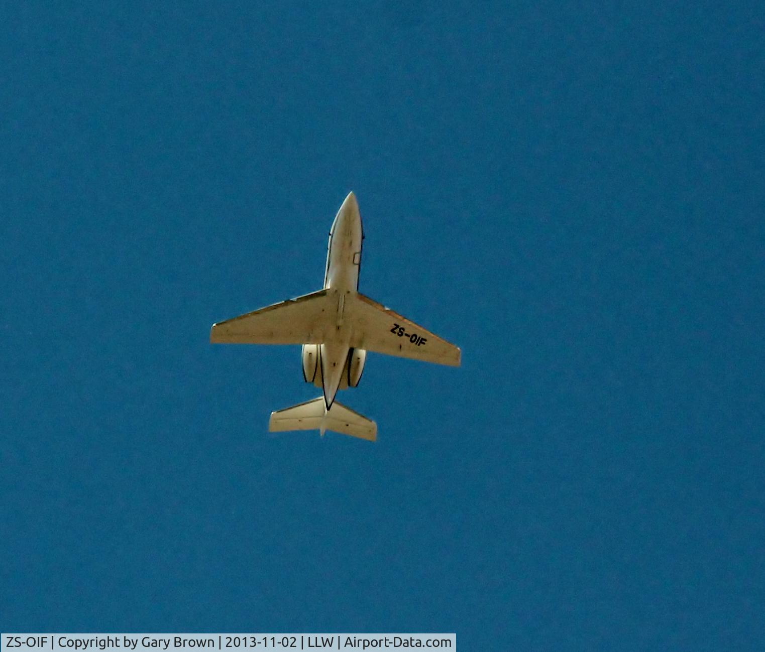 ZS-OIF, 1970 Hawker Siddeley DH.125-400A C/N 25221, flying over Lilongwe Malawi