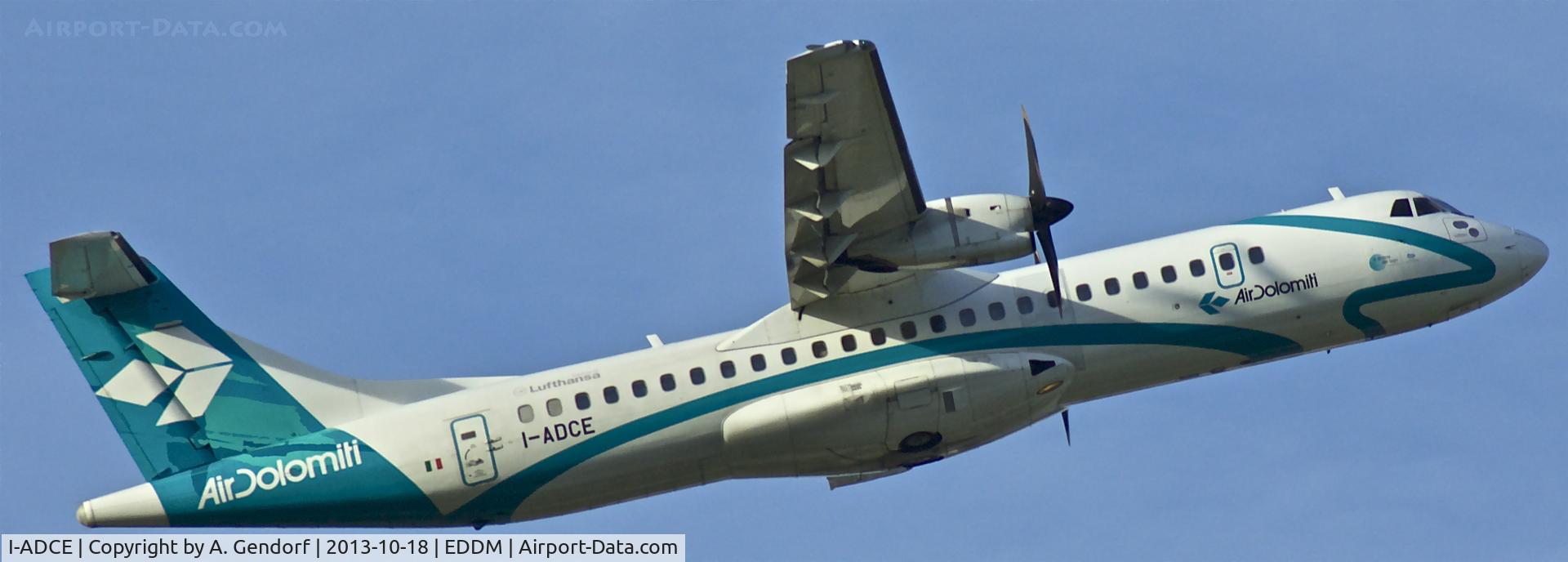 I-ADCE, 2001 ATR 72-212A C/N 668, Air Dolomiti, seen here during take off at München(EDDM)