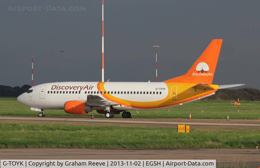 G-TOYK, 1997 Boeing 737-33R C/N 28870, Fresh out of the spray shop and now in the livery of 