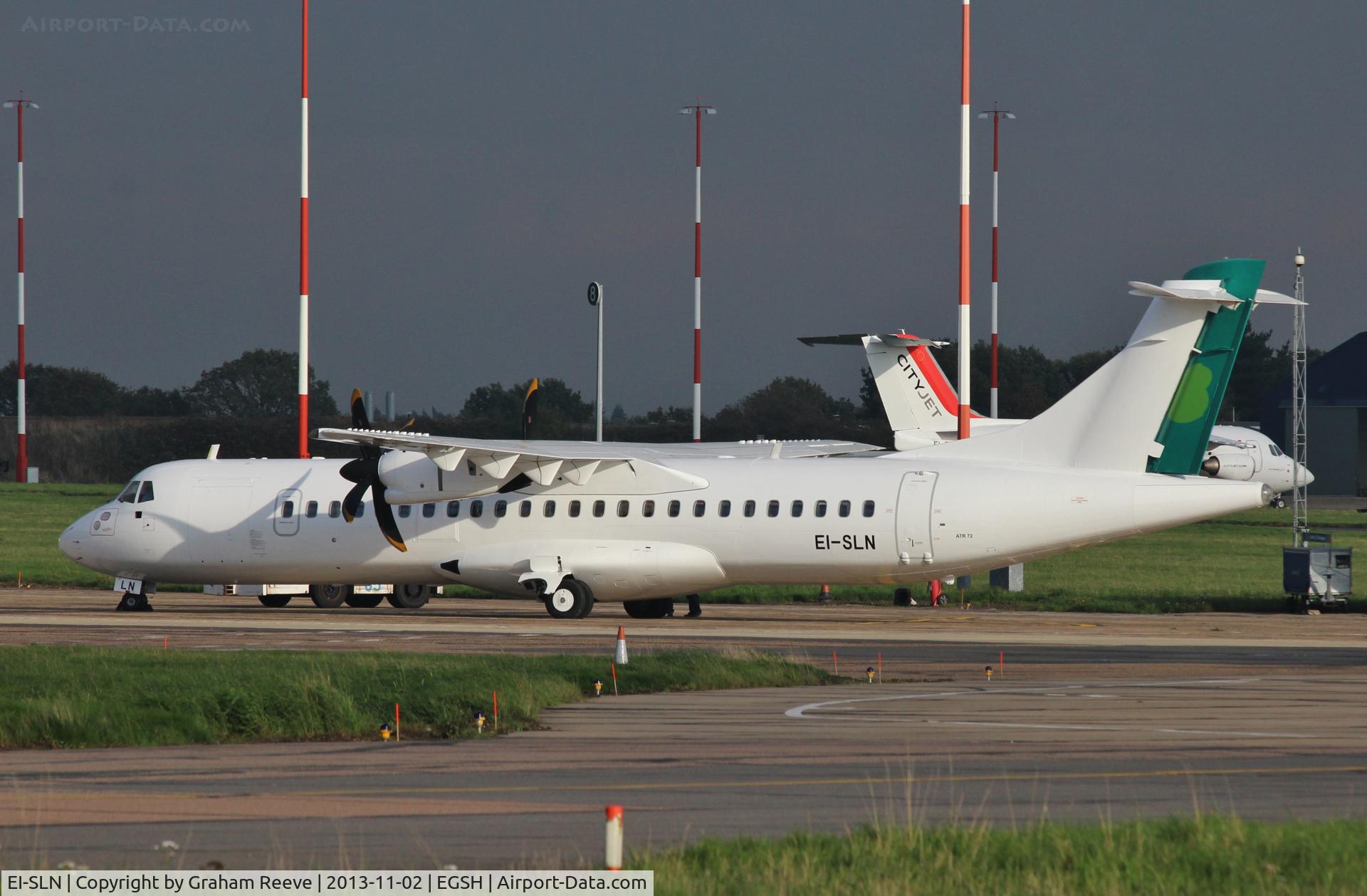 EI-SLN, 1994 ATR 72-212 C/N 405, Fresh out of the spray shop.