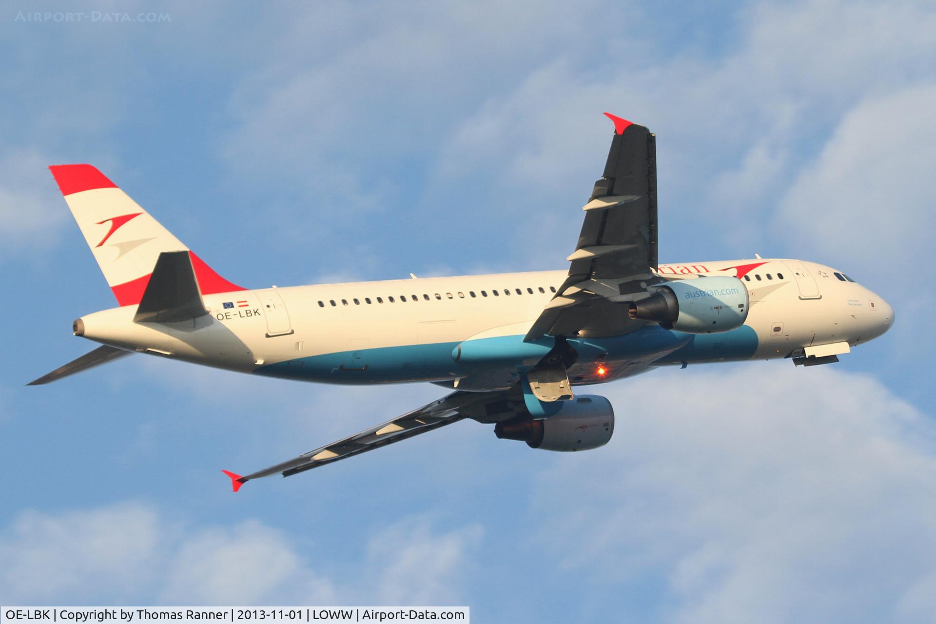 OE-LBK, 2003 Airbus A320-214 C/N 1931, Austrian A320