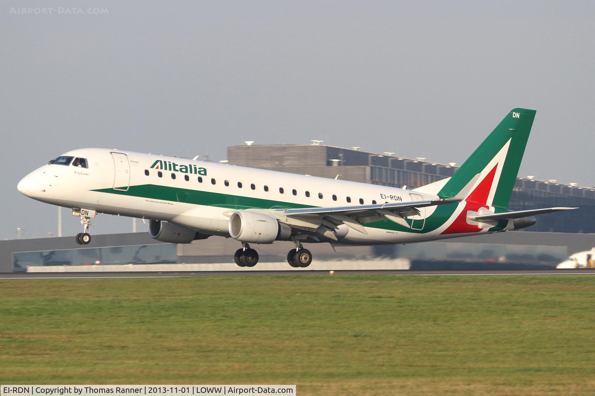 EI-RDN, 2012 Embraer 175LR (ERJ-170-200LR) C/N 17000347, Alitalia Cityliner Emb175