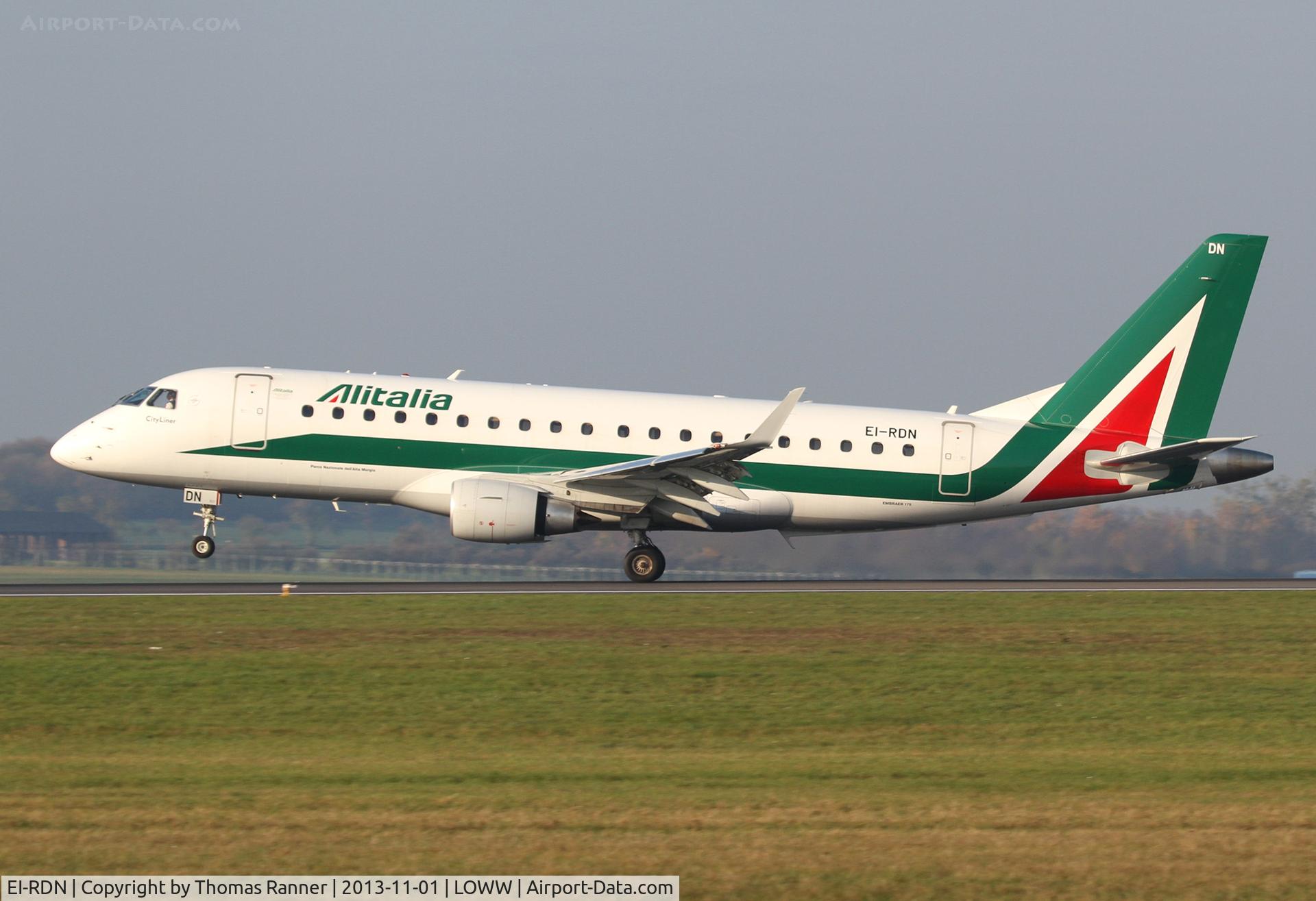 EI-RDN, 2012 Embraer 175LR (ERJ-170-200LR) C/N 17000347, Alitalia Cityliner Emb175