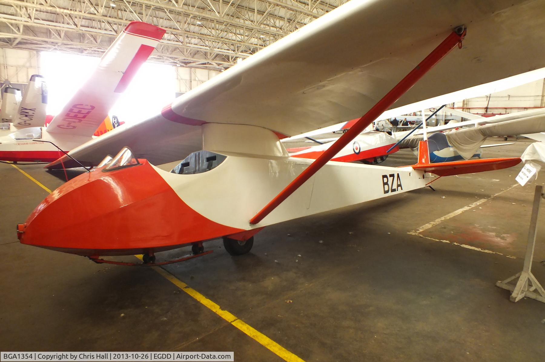 BGA1354, 1959 Slingsby T-21B Sedbergh TX.1 C/N 1162, hangared at Bicester