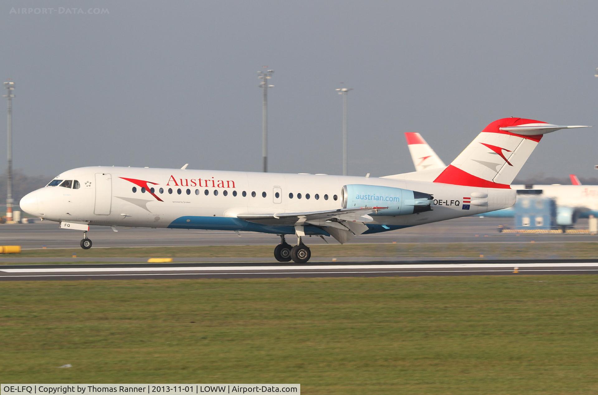 OE-LFQ, 1996 Fokker 70 (F-28-0070) C/N 11568, Austrian Fokker 70