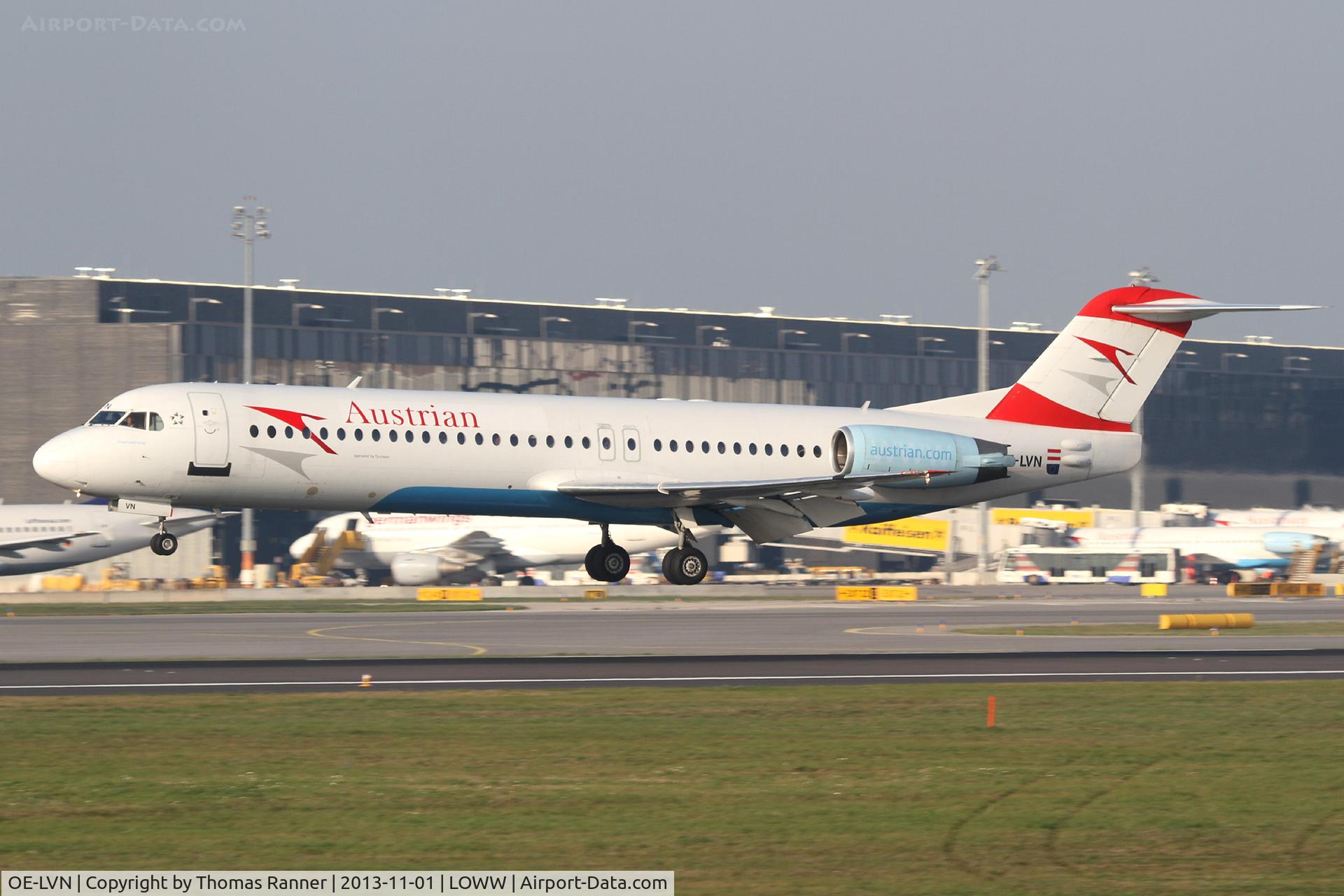 OE-LVN, 1991 Fokker 100 (F-28-0100) C/N 11367, Austrian Fokker 100