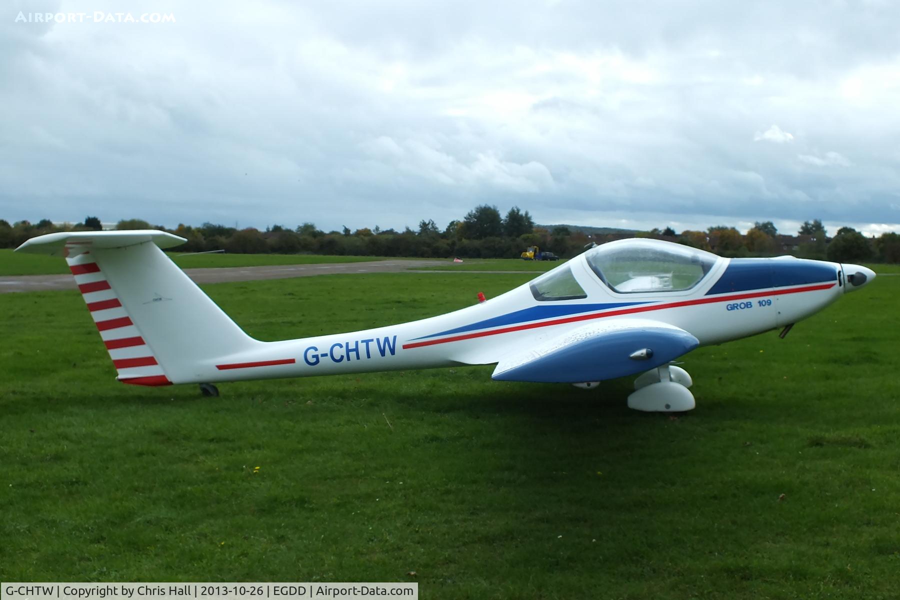 G-CHTW, 1980 Grob G-109 (Prototype) C/N 6001, parked at Bicester