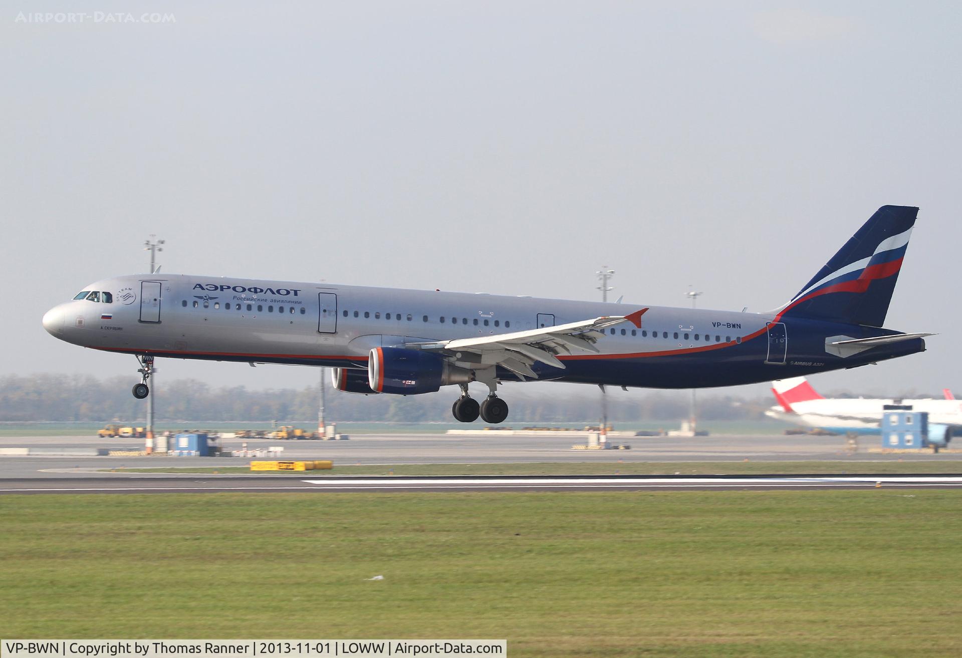 VP-BWN, 2004 Airbus A321-211 C/N 2330, Aeroflot A321