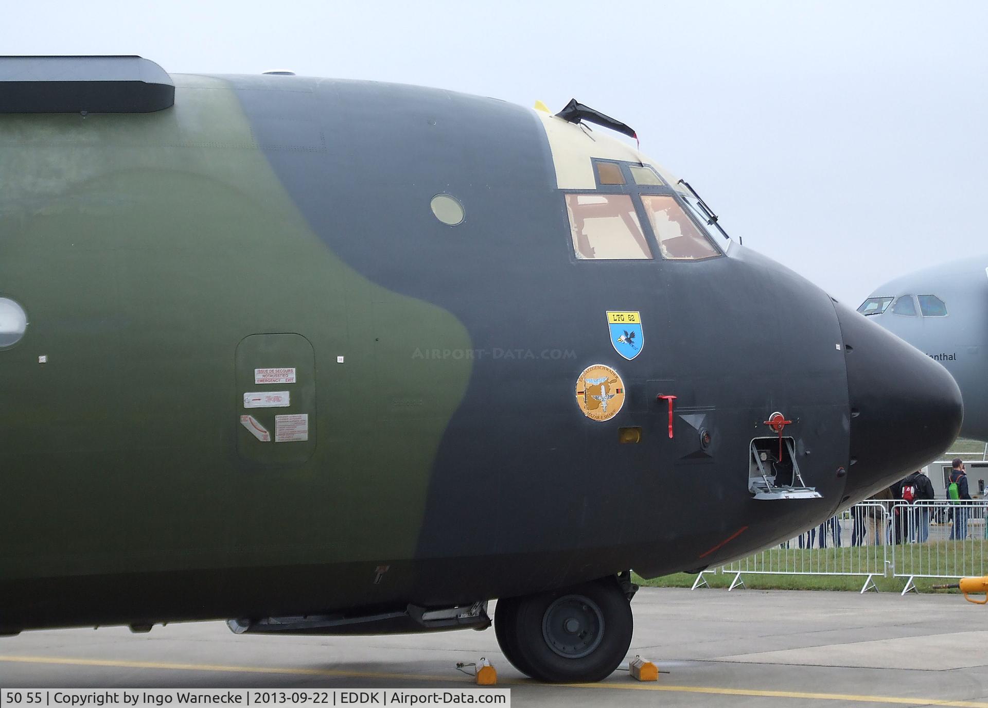 50 55, 1969 Transall C-160D C/N D77, Transall C-160D of the German Air Force (Luftwaffe) at the DLR 2013 air and space day on the side of Cologne airport