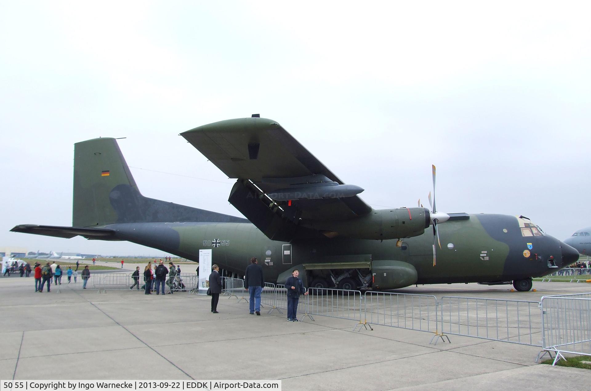 50 55, 1969 Transall C-160D C/N D77, Transall C-160D of the German Air Force (Luftwaffe) at the DLR 2013 air and space day on the side of Cologne airport