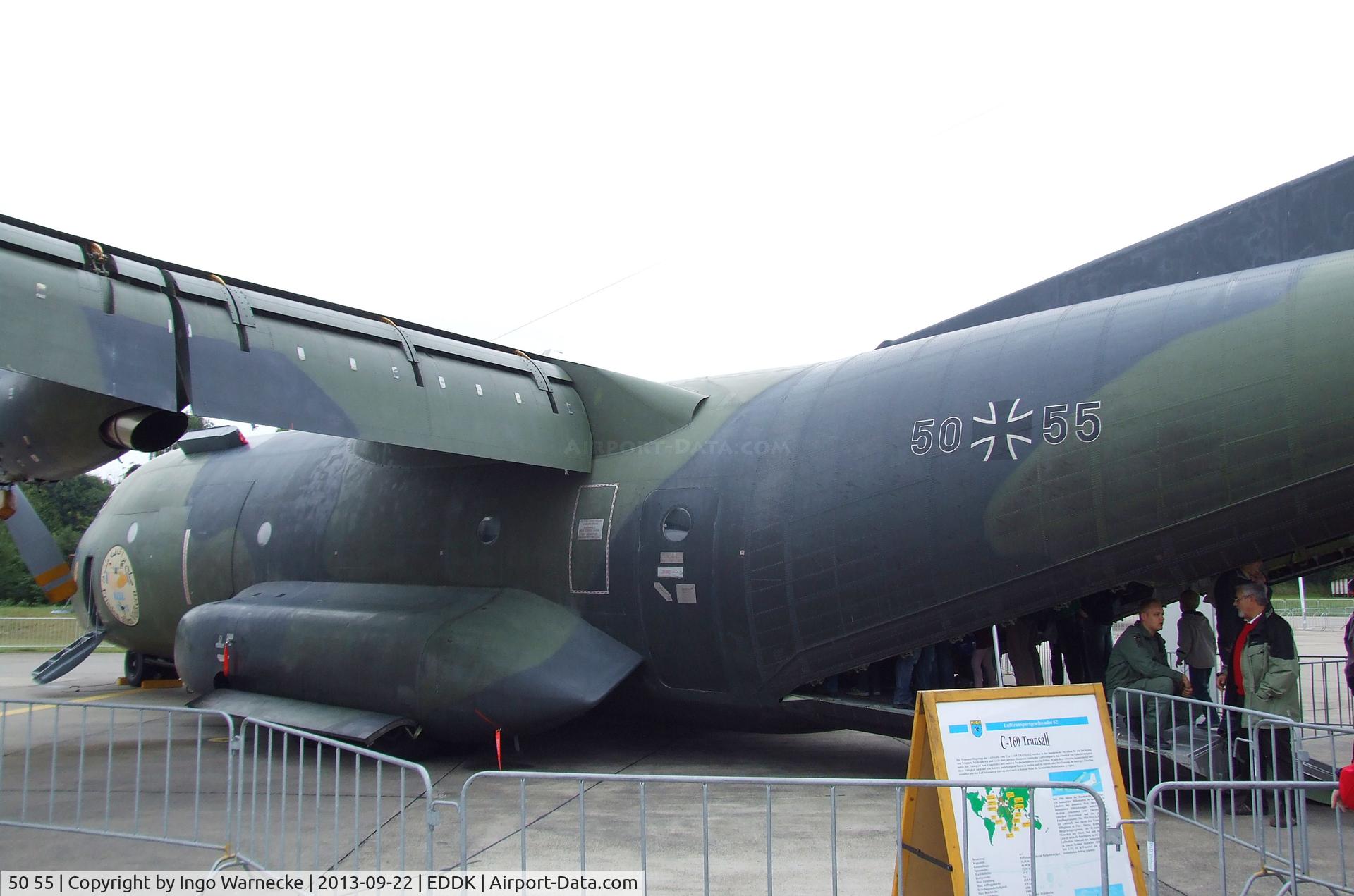 50 55, 1969 Transall C-160D C/N D77, Transall C-160D of the German Air Force (Luftwaffe) at the DLR 2013 air and space day on the side of Cologne airport