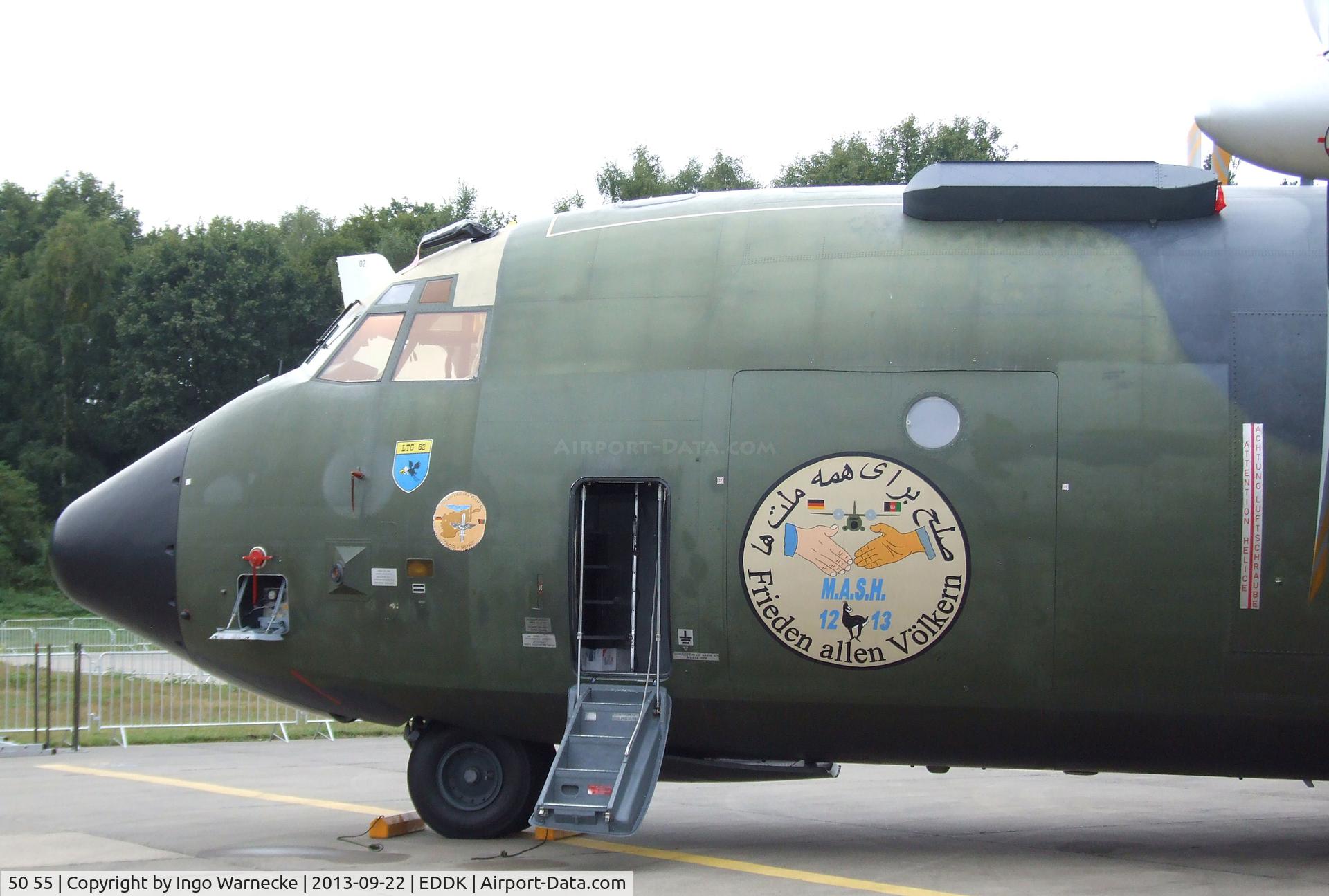 50 55, 1969 Transall C-160D C/N D77, Transall C-160D of the German Air Force (Luftwaffe) at the DLR 2013 air and space day on the side of Cologne airport