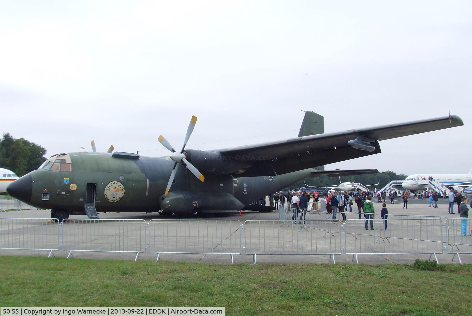 50 55, 1969 Transall C-160D C/N D77, Transall C-160D of the German Air Force (Luftwaffe) at the DLR 2013 air and space day on the side of Cologne airport