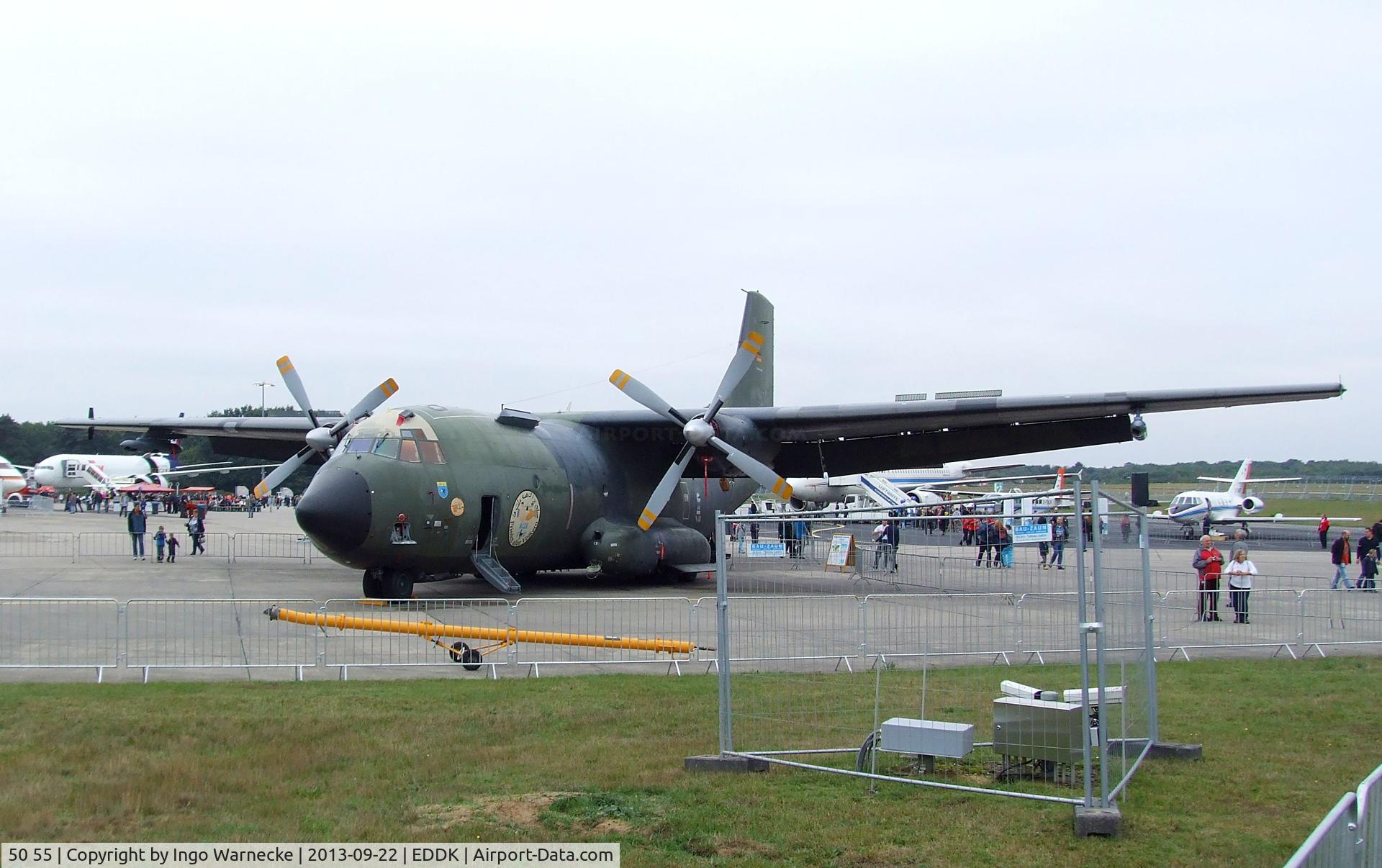 50 55, 1969 Transall C-160D C/N D77, Transall C-160D of the German Air Force (Luftwaffe) at the DLR 2013 air and space day on the side of Cologne airport