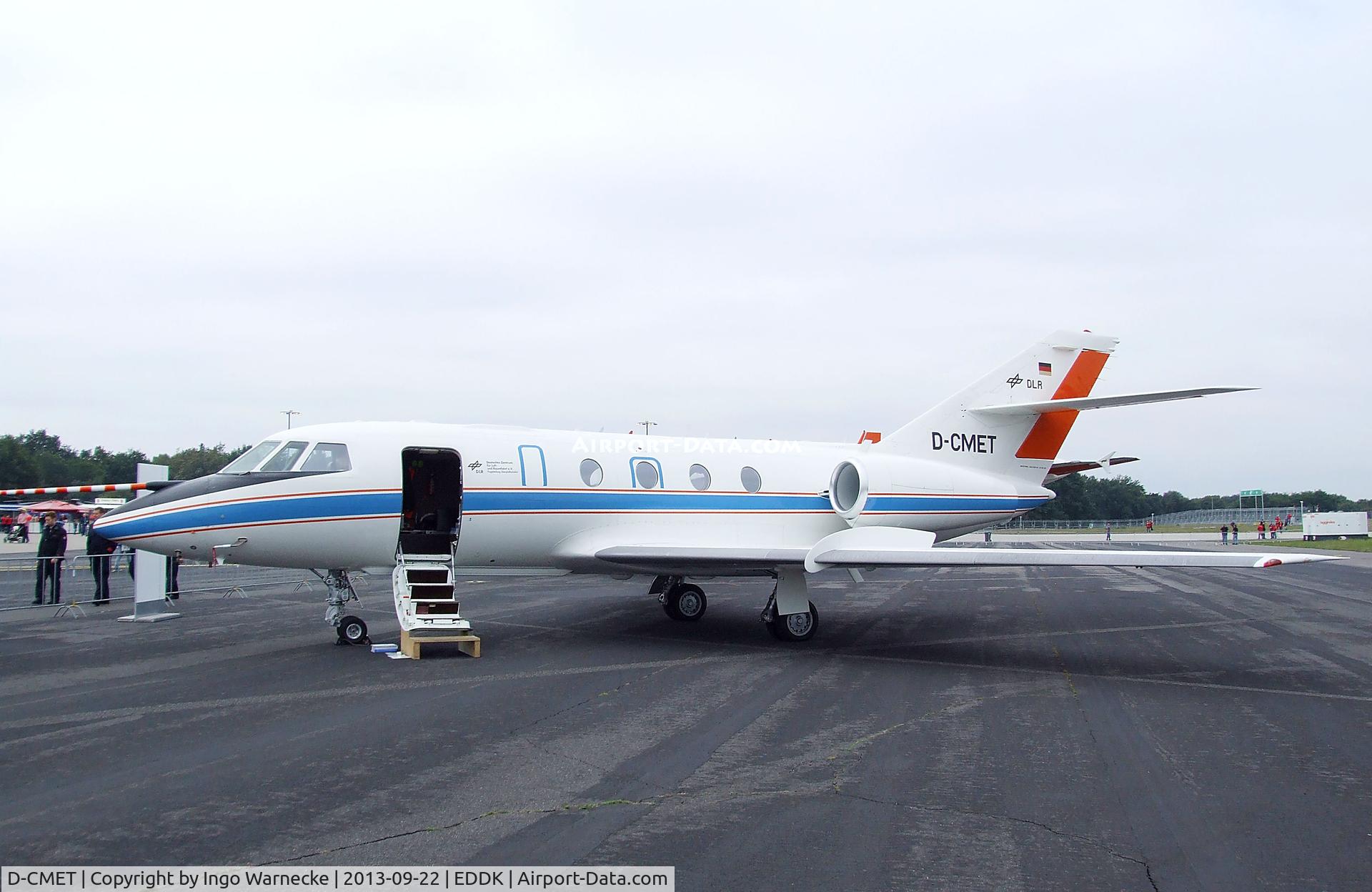 D-CMET, 1976 Dassault Falcon (Mystere) 20E-5 C/N 329, Dassault Falcon 20E-5 of the DLR at the DLR 2013 air and space day on the side of Cologne airport