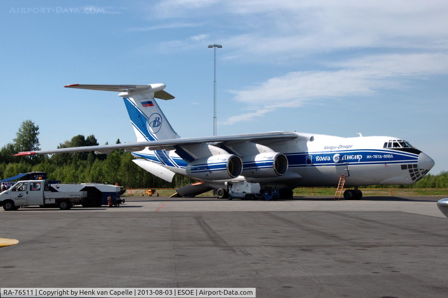 RA-76511, 2012 Ilyushin Il-76TD-90VD C/N 2123422750, Ilyushin Il-76TD-90VD of Volga-Dnepr Airlines parked at Örebro airport, Sweden.