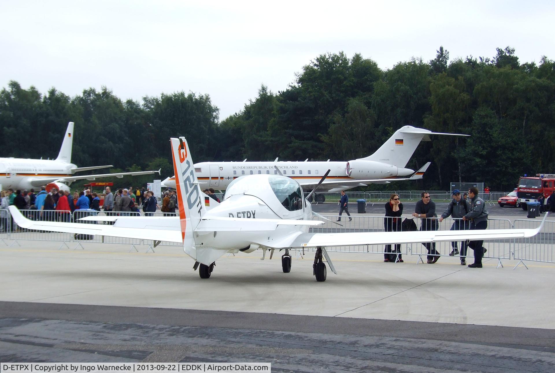 D-ETPX, Grob G-120TP C/N 11001, Grob G.120TP at the DLR 2013 air and space day on the side of Cologne airport