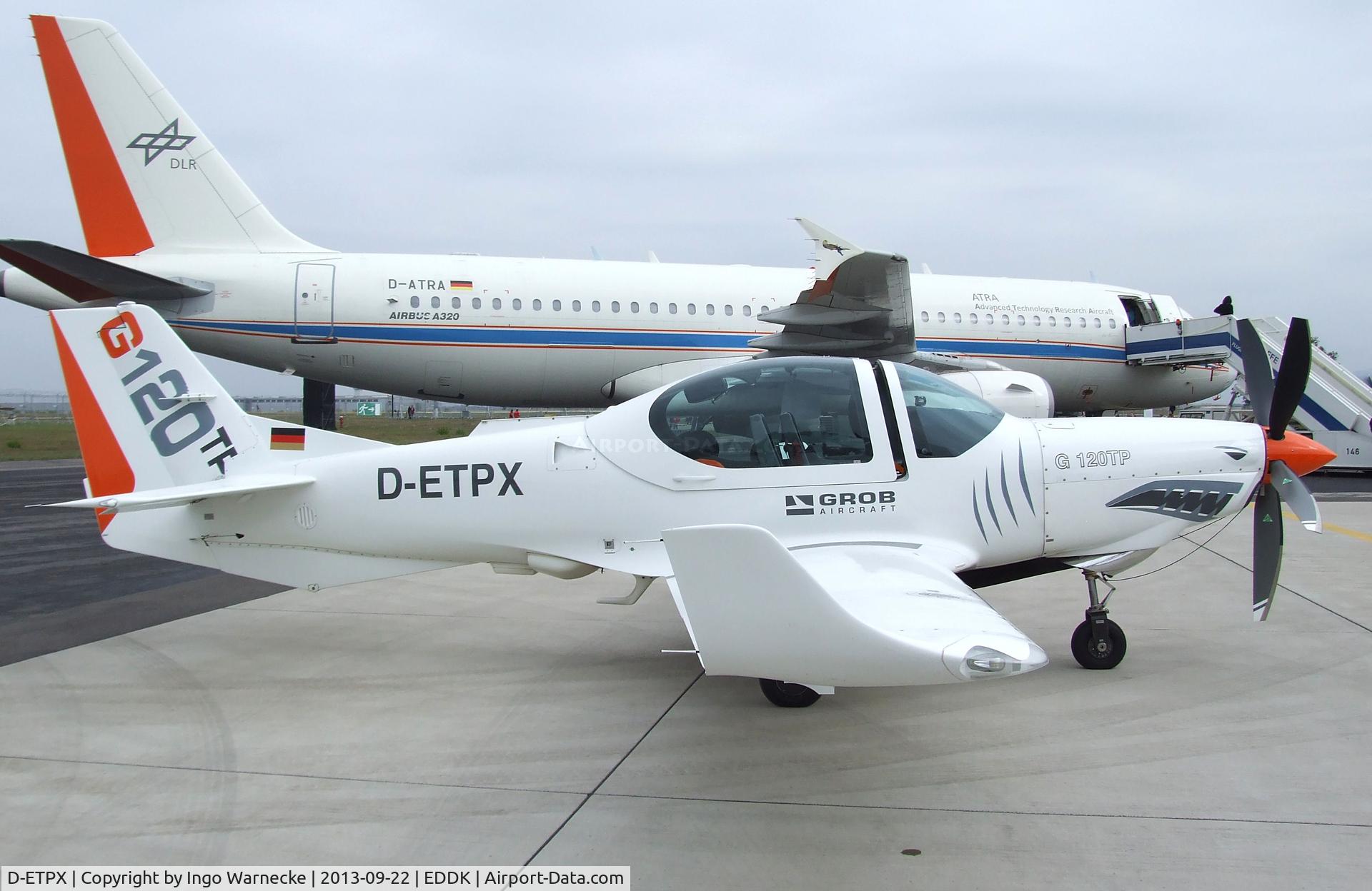 D-ETPX, Grob G-120TP C/N 11001, Grob G.120TP at the DLR 2013 air and space day on the side of Cologne airport