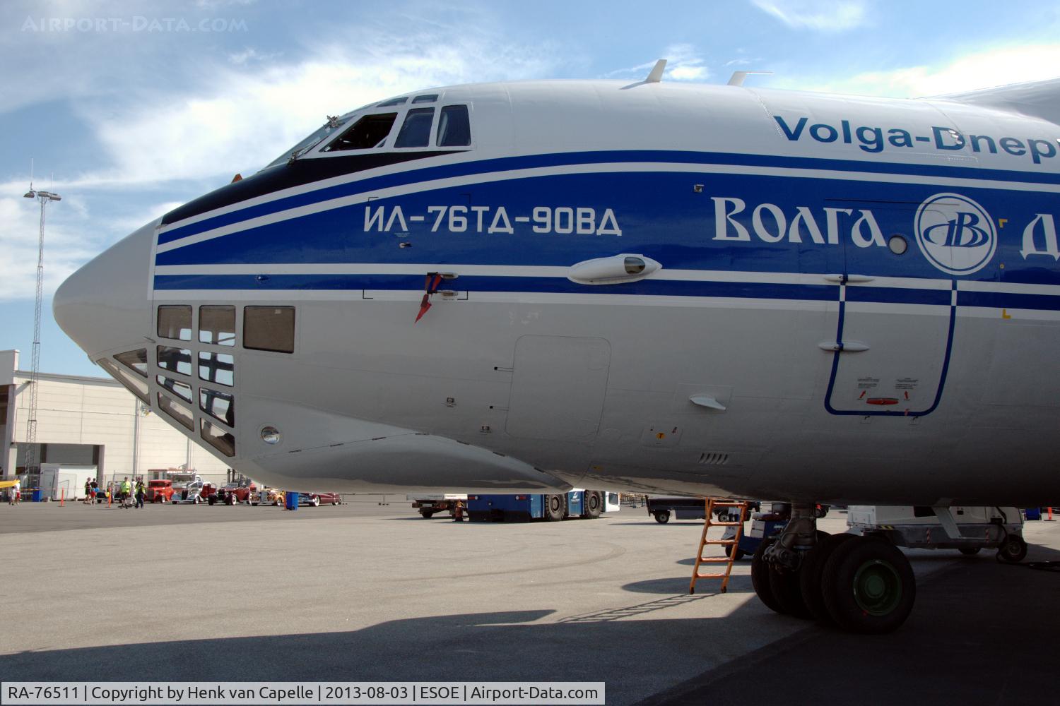 RA-76511, 2012 Ilyushin Il-76TD-90VD C/N 2123422750, Front fuselage of the Ilyushin Il-76TD-90VD, which still has a lot of windows in its nose.