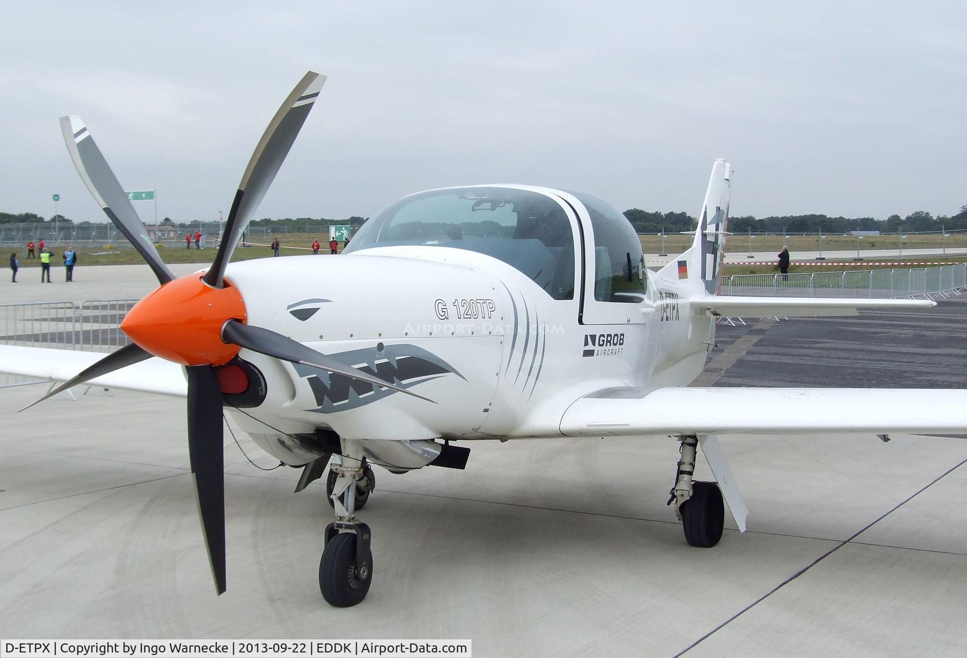 D-ETPX, Grob G-120TP C/N 11001, Grob G.120TP at the DLR 2013 air and space day on the side of Cologne airport