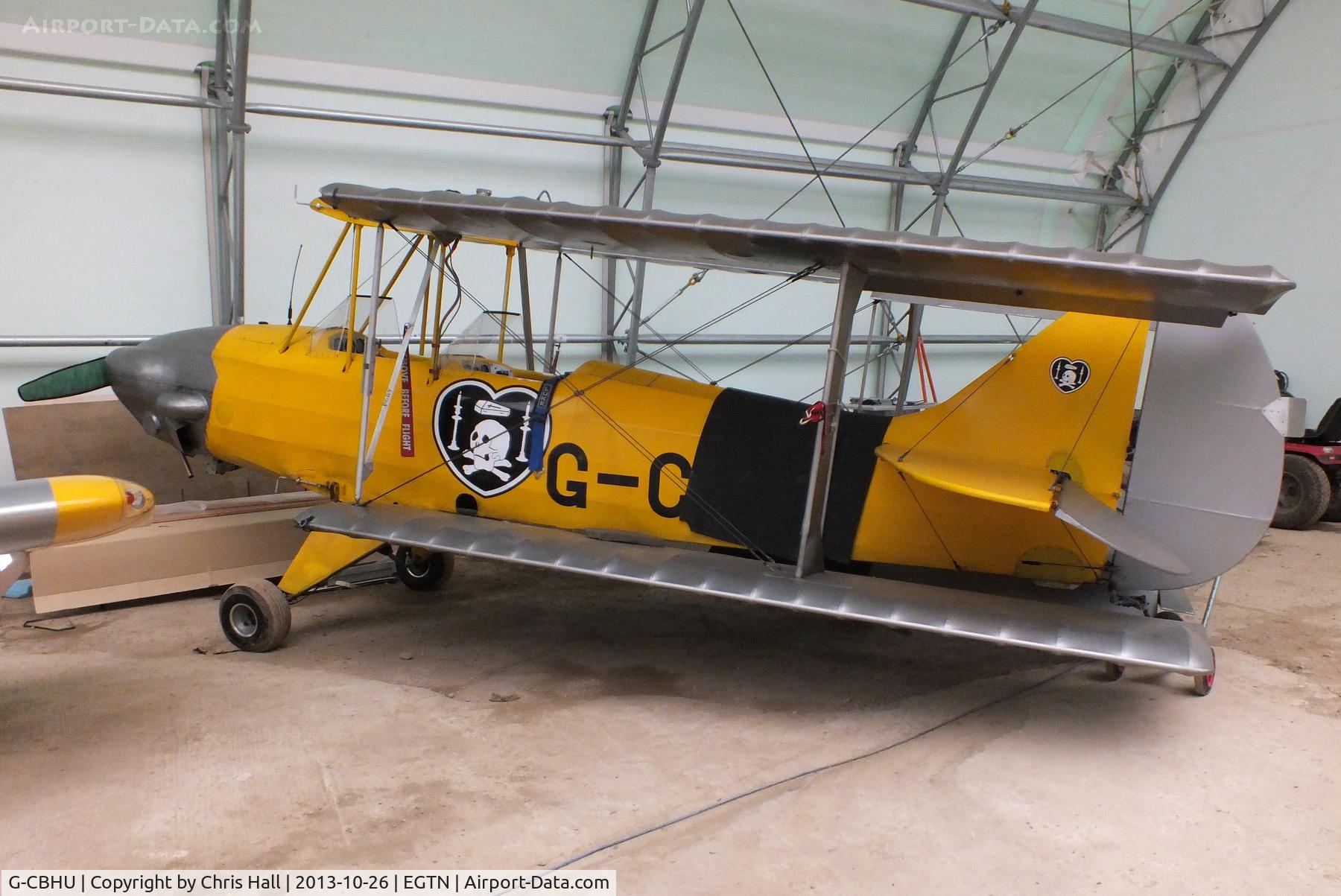 G-CBHU, 2005 Tiger Cub Developments RL5B Sherwood Ranger LWS C/N PFA 237-12477, inside the Enstone Flying Clubs new hangar