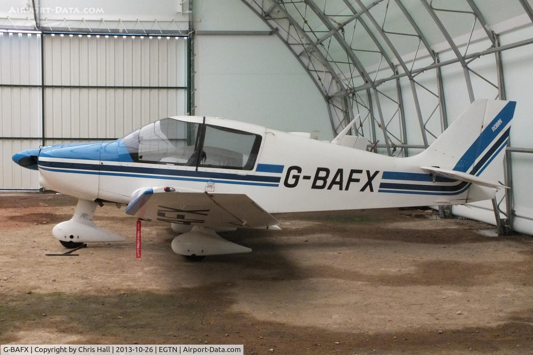 G-BAFX, 1972 Robin DR-400-140 Major C/N 739, inside the Enstone Flying Clubs new hangar