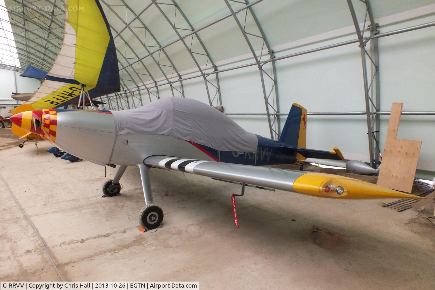 G-RRVV, 2006 Vans RV-8 C/N 82245, inside the Enstone Flying Clubs new hangar