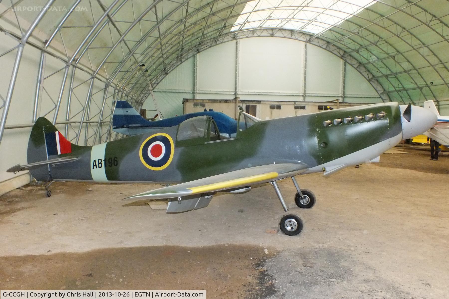 G-CCGH, 2007 Supermarine Aircraft Spitfire Mk.26 C/N PFA 324-14054, inside the Enstone Flying Clubs new hangar