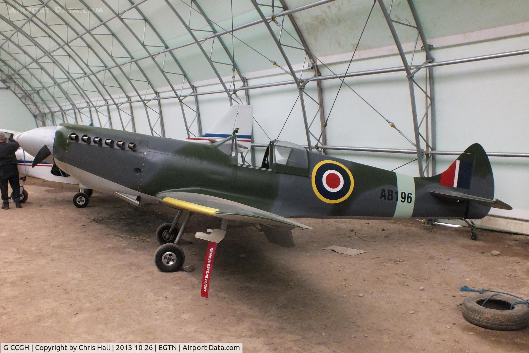 G-CCGH, 2007 Supermarine Aircraft Spitfire Mk.26 C/N PFA 324-14054, inside the Enstone Flying Clubs new hangar