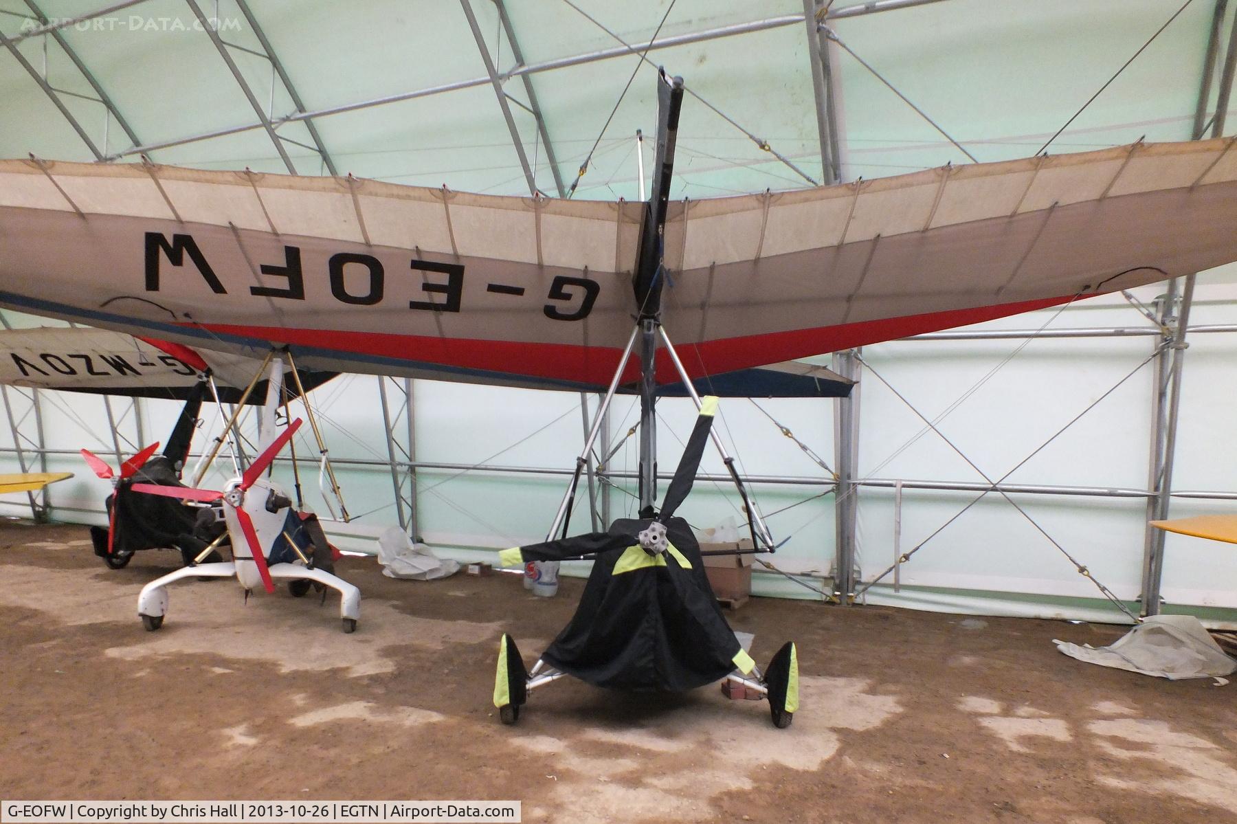 G-EOFW, 1999 Pegasus Quantum 15-912 C/N 7582, inside the Enstone Flying Clubs new hangar