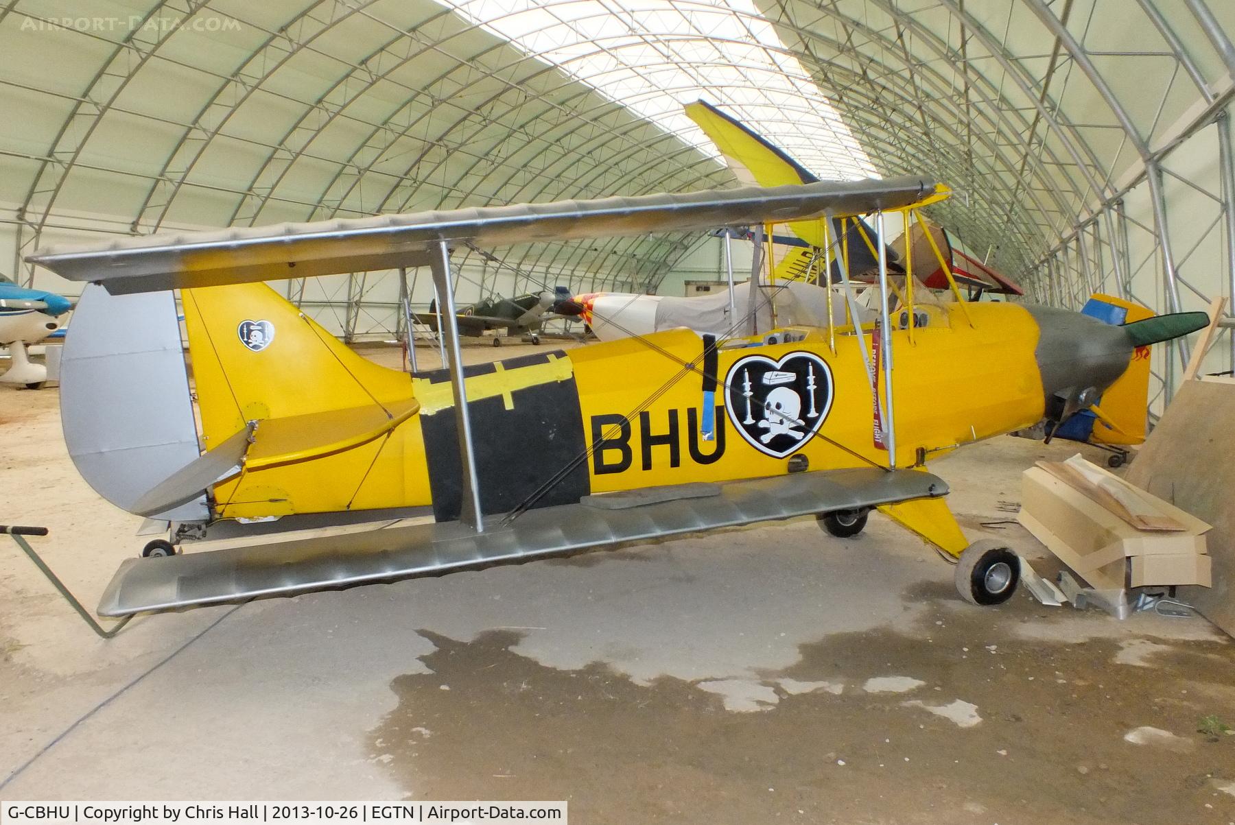 G-CBHU, 2005 Tiger Cub Developments RL5B Sherwood Ranger LWS C/N PFA 237-12477, inside the Enstone Flying Clubs new hangar