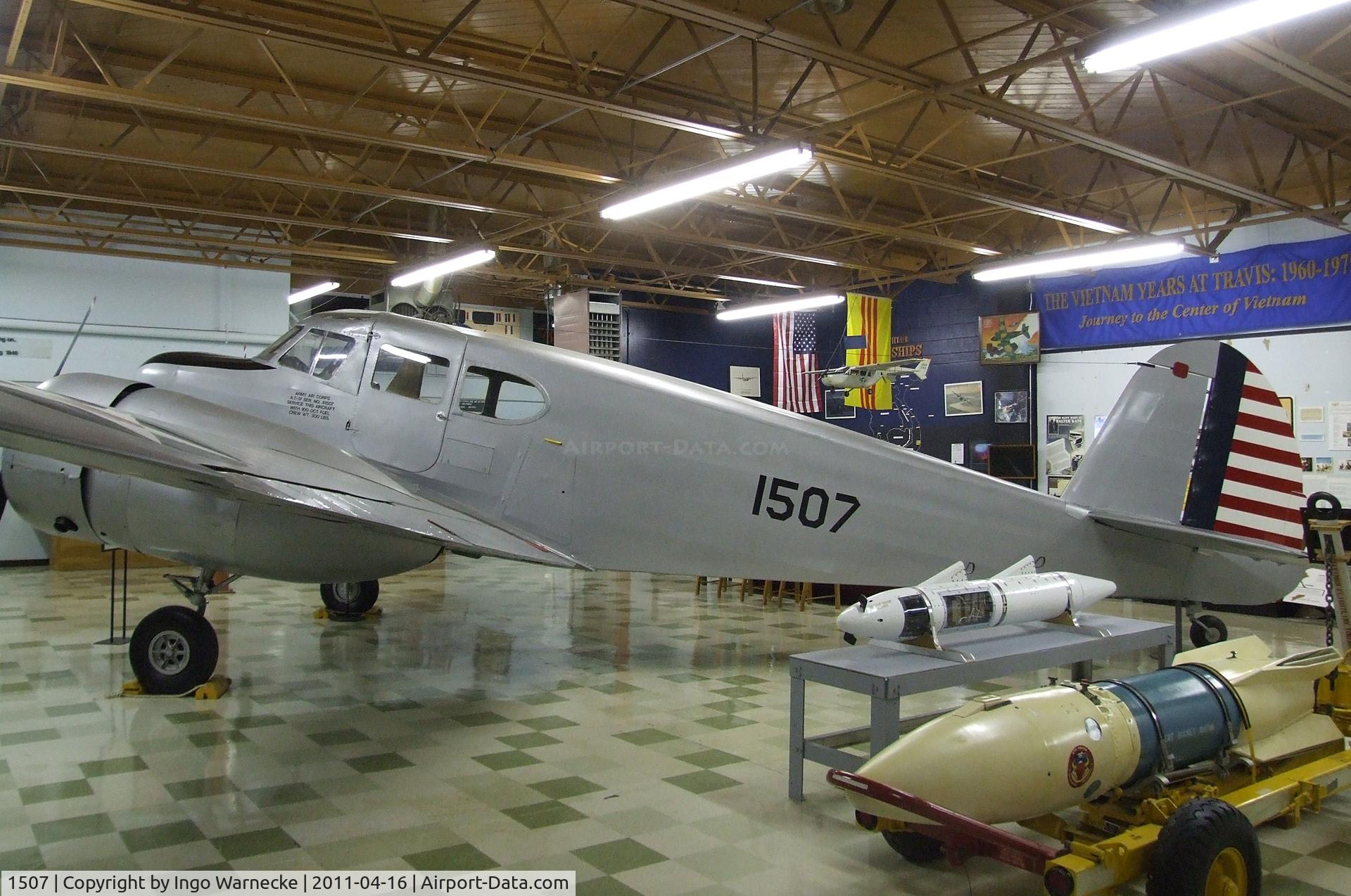42-71507, 1939 Cessna UC-78 (AT-17/T50) Bobcat C/N 5826 (4203), Cessna AT-17 Bobcat at the Travis Air Museum, Travis AFB Fairfield CA