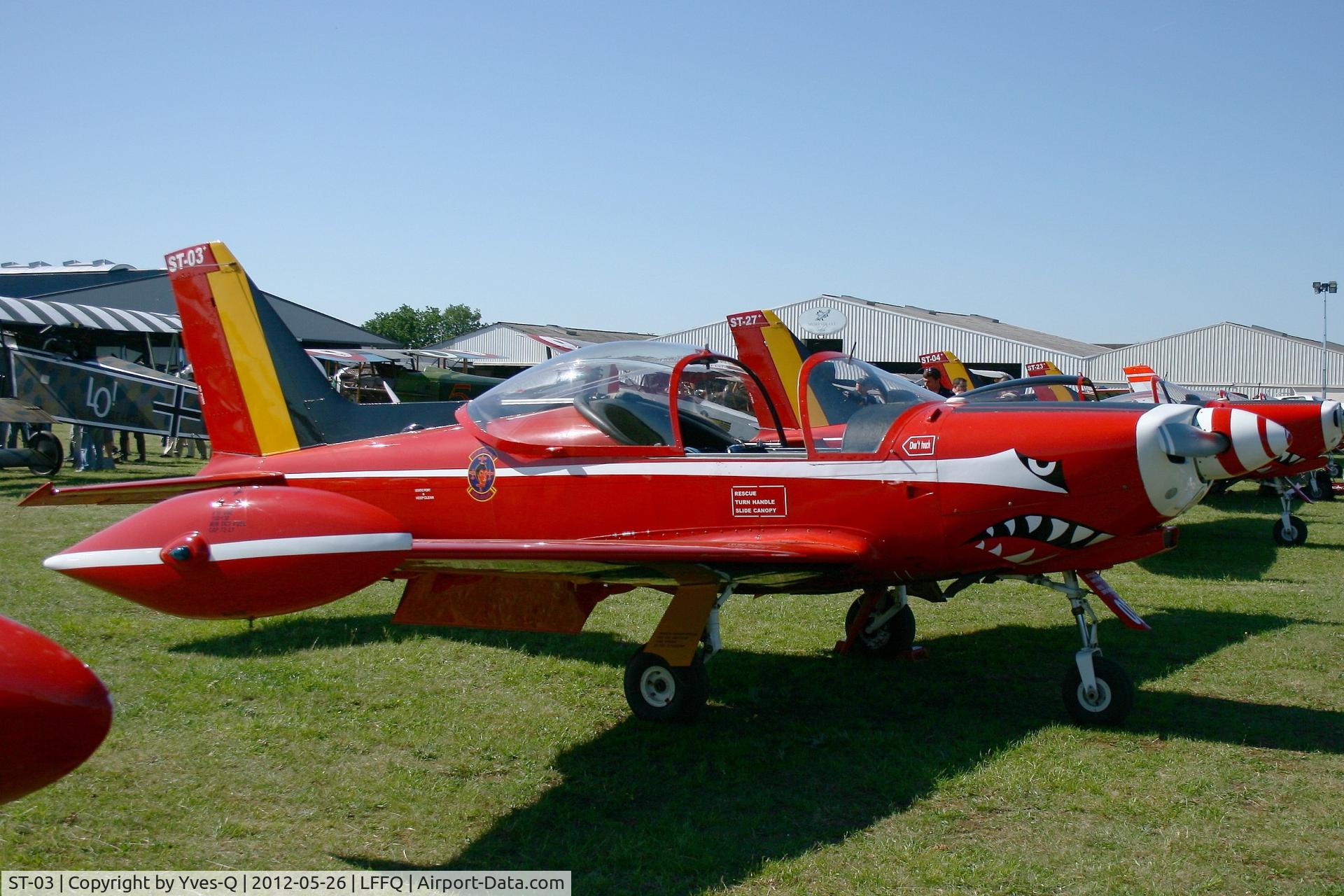 ST-03, SIAI-Marchetti SF-260MB C/N 10-03, SIAI-Marchetti SF-260MB, Belgian Air Force Aerobatic Team, La Ferté-Alais Airfield (LFFQ) Air Show