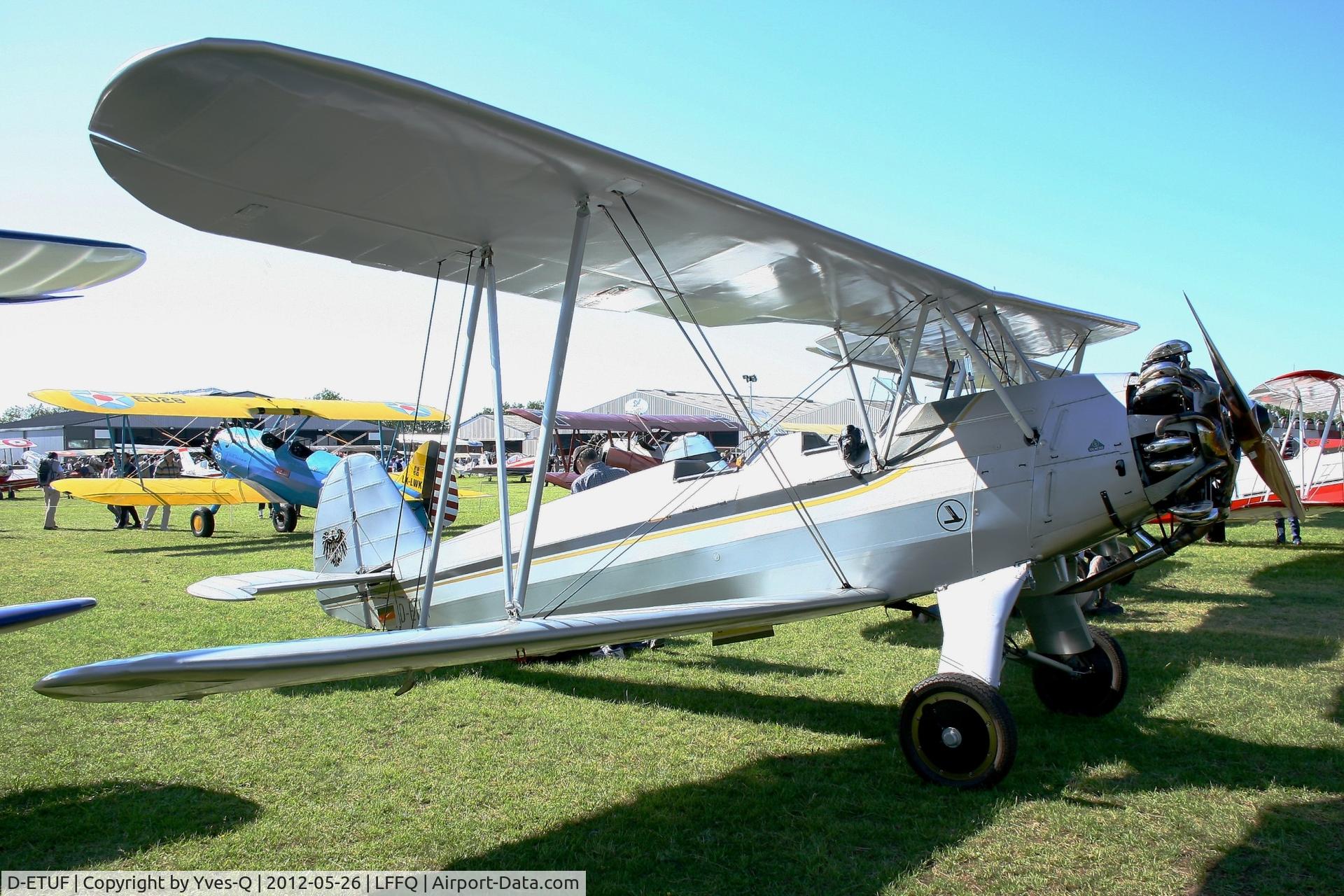 D-ETUF, 1936 Focke-Wulf Fw-44J Stieglitz C/N 168, Fabrica Militar de Aviones de Cordoba Fw-44J Stieglitz, Static Display, La Ferté Alais Airfield (LFFQ) Air Show