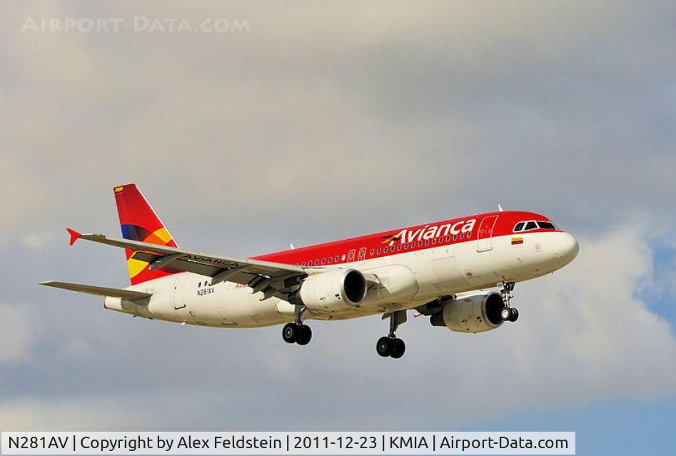 N281AV, 2010 Airbus A320-214 C/N 4281, Miami International