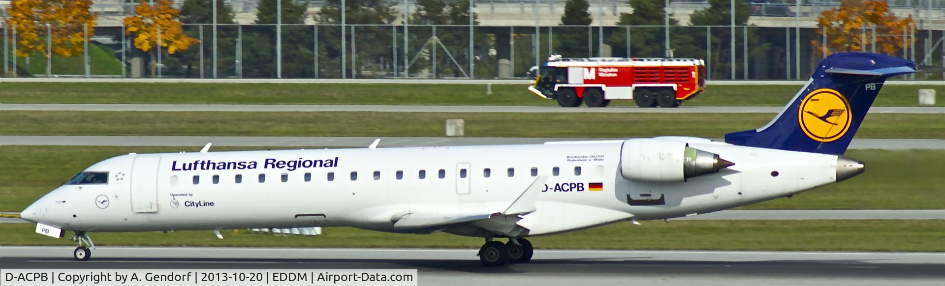 D-ACPB, 2001 Canadair CRJ-701ER (CL-600-2C10) Regional Jet C/N 10013, Lufthansa Regional, seen here speeding up on RWY 26L at München(EDDM)