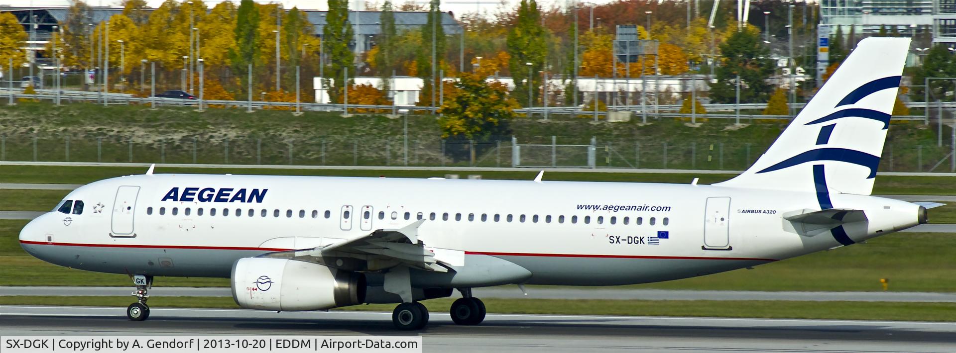 SX-DGK, 2009 Airbus A320-232 C/N 3748, Aegean, seen here shortly after landing at München(EDDM)