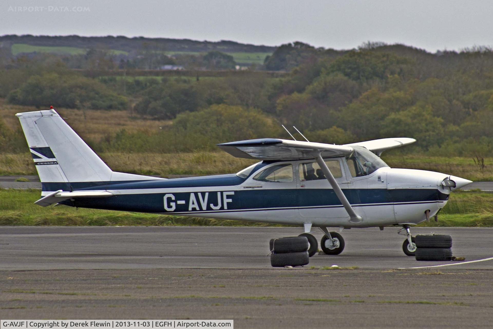 G-AVJF, 1967 Reims F172H Skyhawk C/N 0393, EGFE resident seen at EGFH.