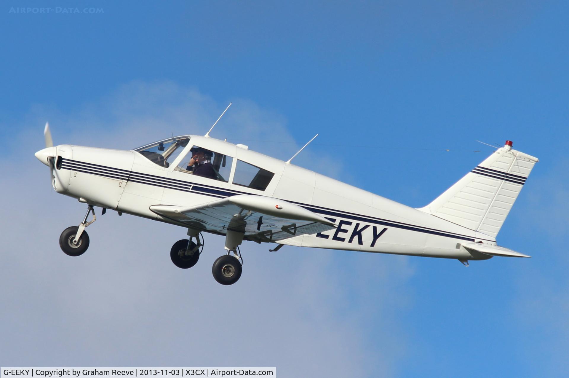 G-EEKY, 1969 Piper PA-28-140 Cherokee C/N 28-25422, Just airbourne.