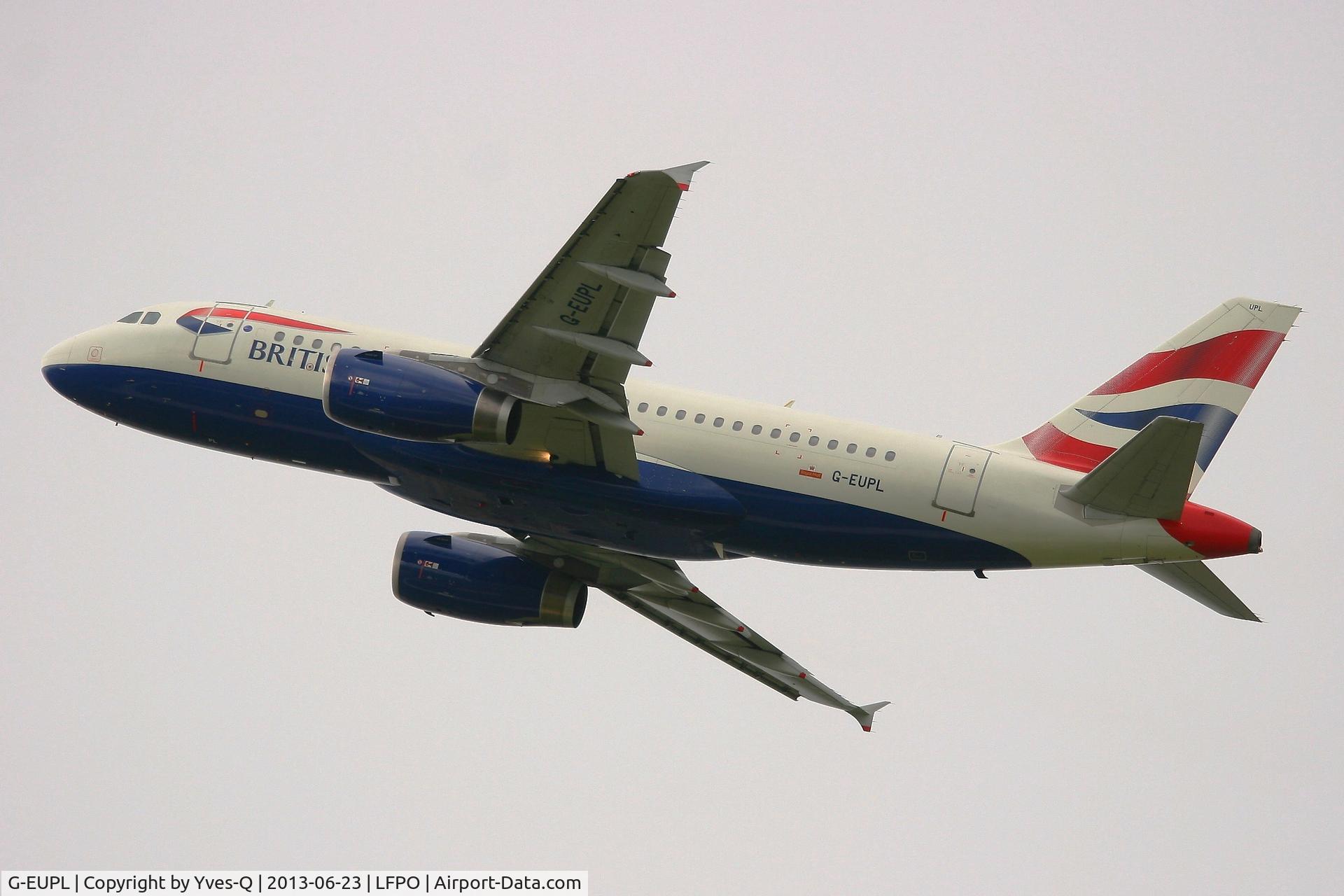 G-EUPL, 2000 Airbus A319-131 C/N 1239, Airbus A319-131  Takes off  From Rwy 24, Paris-Orly Airport (LFPO-ORY)