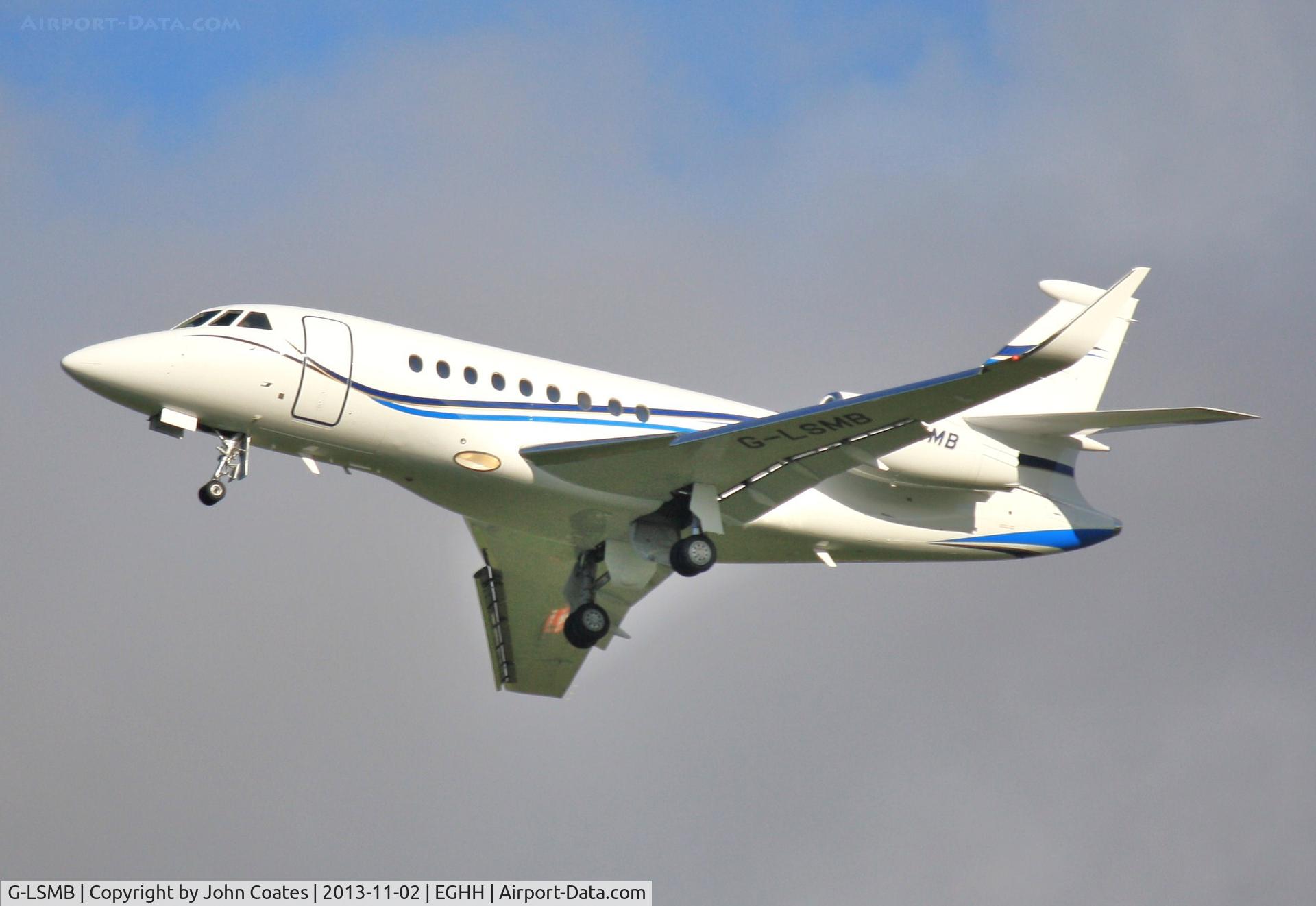 G-LSMB, 2004 Dassault Falcon 2000EX C/N 47, Morning departure from 26