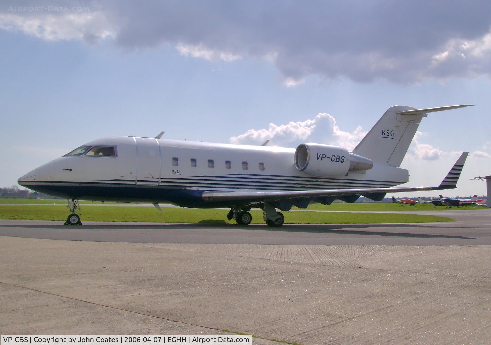 VP-CBS, 1989 Canadair Challenger 601-3A (CL-600-2B16) C/N 5044, Parked at Signatures
